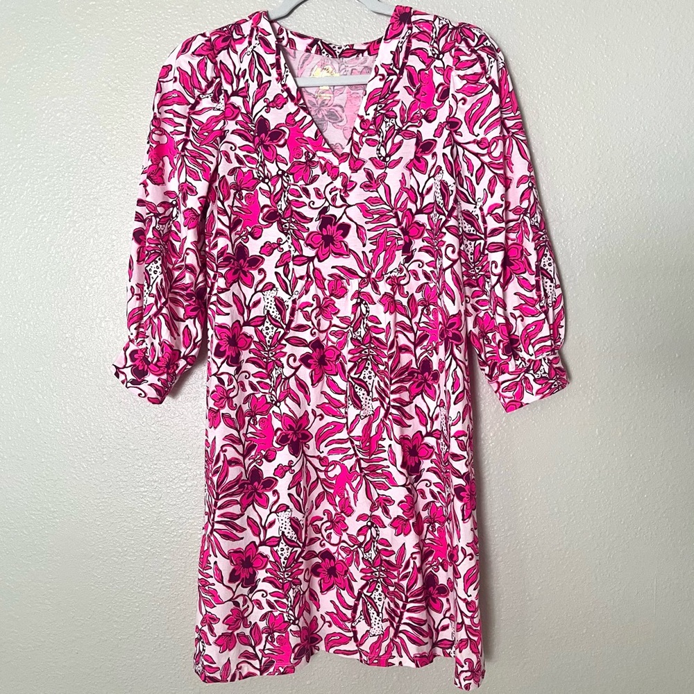 Lilly Pulitzer EUC XS Cass Dress In Elderflower Blossom Lil Escape Plan